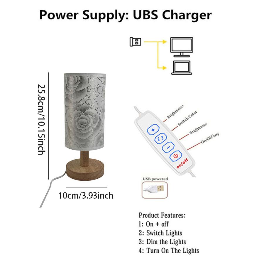 

Modern Simple Personality Desk Lamp Bedroom Bedside Lamp Eye Protection Night Lamp Warm Tricolor Desk Lamp Tricolor&Silver белый