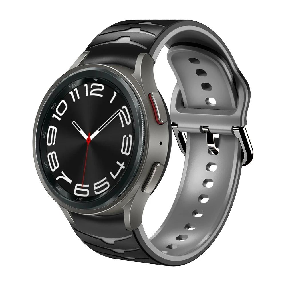 Silicone No Gaps Strap For Samsung Galaxy Watch 7/6/5/4 44mm 40mm 5Pro 45mm Bracelet Band Galaxy 6 Classic 47mm 43mm 46mm Correa