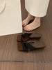 Retro Niche Crossed with Open-toed Slippers for Women's Summer Wear 2cm Small Thick Heels, Not Tired Feet, Beautiful Sandals