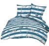 Kora Bedding 140X200 Nautical Ships Anchors Lighthouse With Buttons Pillowcase 50X60
