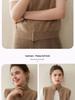 Damen Ärmellose Kaschmirweste - Petite Reißverschlussjacke für Herbst/Winter Mode