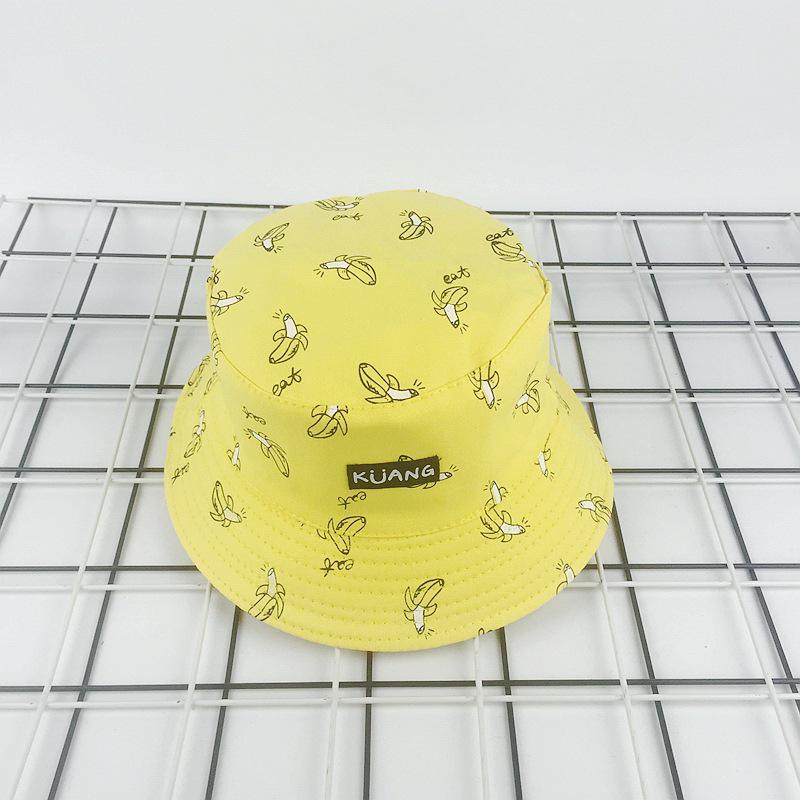 New banana fries bucket hat basin hat women double-sided sun hat summer street casual couple hat