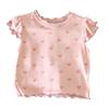 Floral Ruffled Baby Girl T-Shirt and Pants Set - 2026 Summer Collection