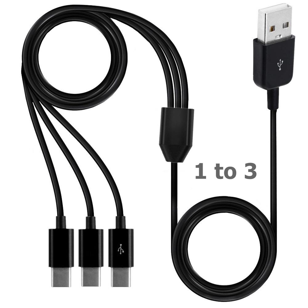Cablu de încărcare multiplă USB C la USB C, 1 la 4 porturi, tip C, tip C, tip C, tip C, tip C, tip Y, tip C ...