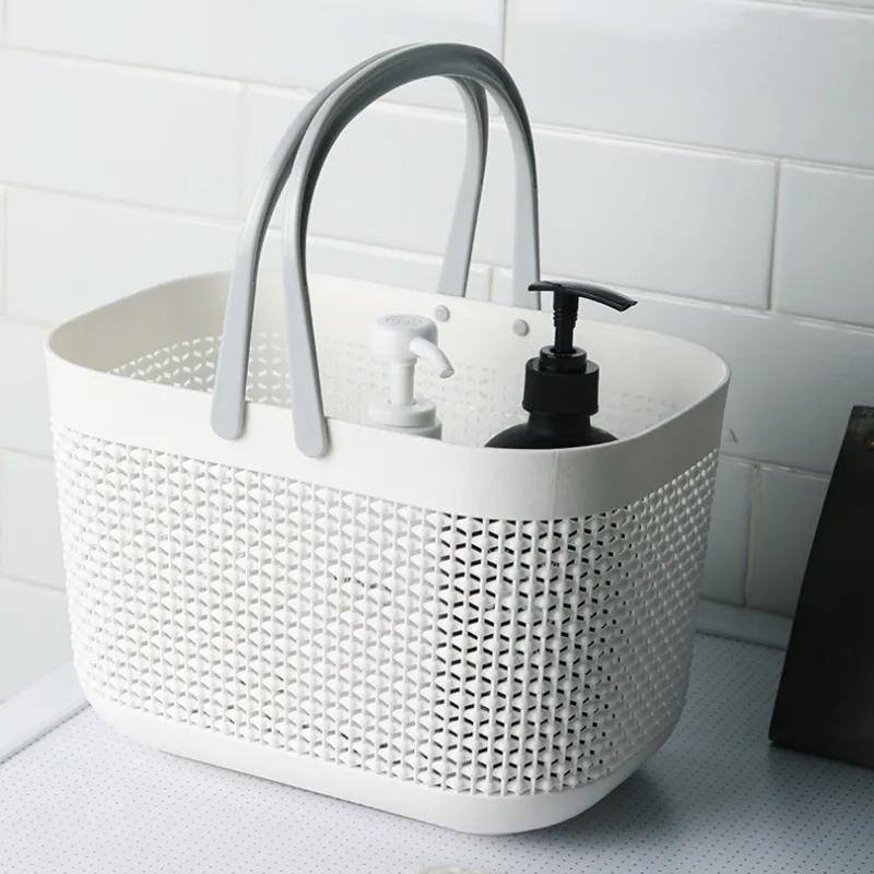 Neuer Badezimmerkorb Handlicher Badezimmerkorb Kunststoff Waschraum Aufbewahrungskörbe Abfluss Badewannenkorb Bad Aufbewahrungskorb Organizer Wiederverwendbar Ya477