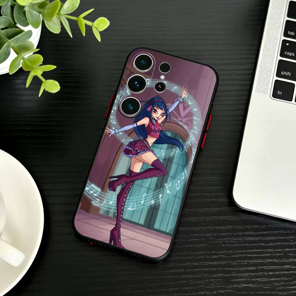Girl Y-Winx Clubs Phone Case For Samsung S26,S25,S24,S23,S22,S21,S20,Ultra,Plus,FE Black Soft Cover