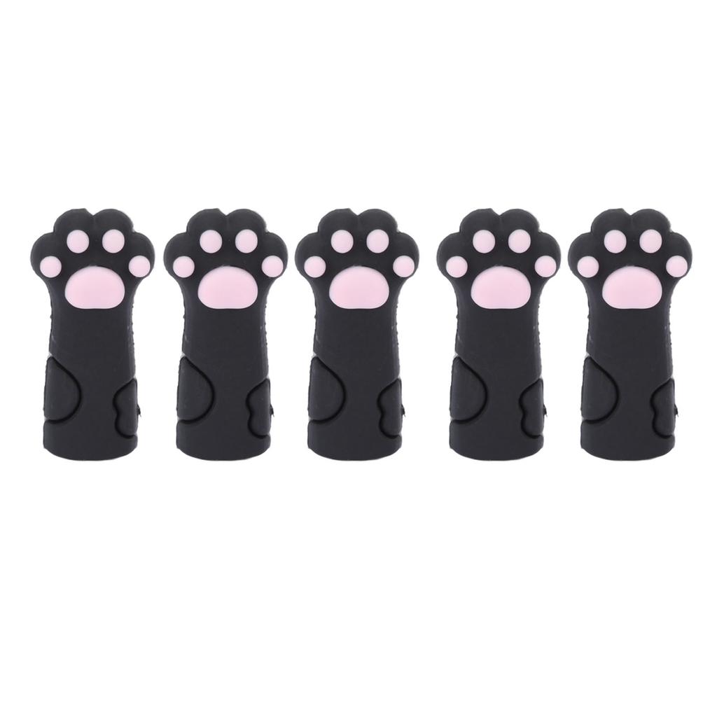 5pcs Cuticle Scissors Cover Protector Cat Shape Silicone Cuticle Trimmer Protective Sleeve for Nail and Toenails