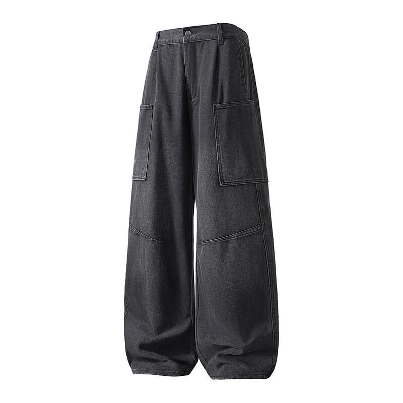 Men's American Retro Washed Loose Fit Straight Leg Jeans