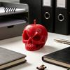 Decorative Sculptures for Gothic Lovers 3D Printed Apple Skull Desktop Ornament, Halloween Decor Figurine, Strange Artistic Figurine Creative Dark Art