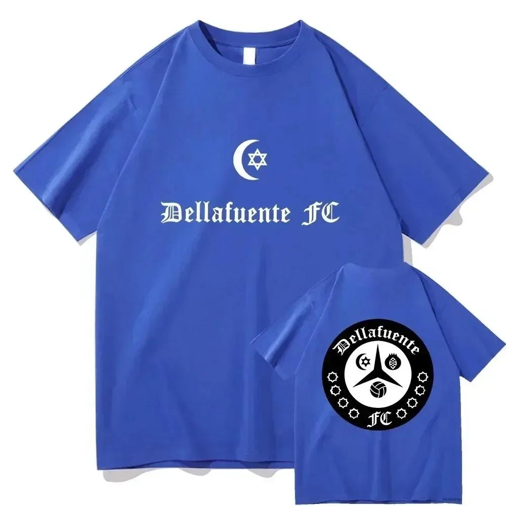 Dellafuente FC Cartoon T Shirt Manga Cotton T-shirt Summer Short Sleeve Sweatshirts Harajuku Fashion Clothes Unisex Sudaderas