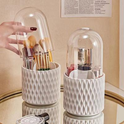 360° drehbare Make-up-Pinsel-Aufbewahrungsbox, tragbarer Desktop-Kosmetik-Organizer, Lippenstift, Augenbrauenstift, Lidschatten-Pinselhalter