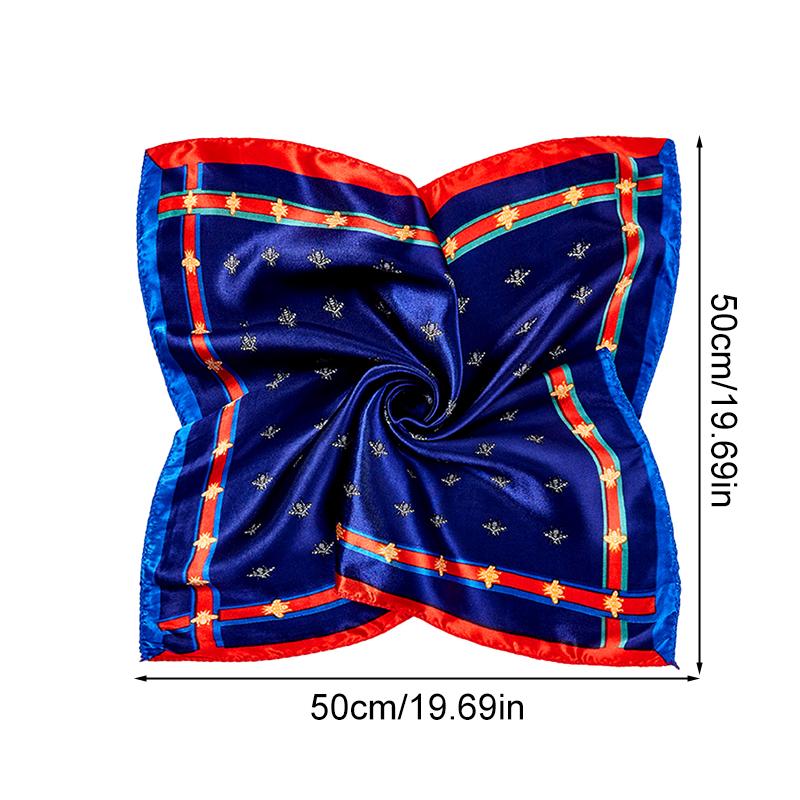 1Pc Square Flight Attendants 50x50CM Elegant Women's Scarfs Fashionable Hijab Bandana Polyester