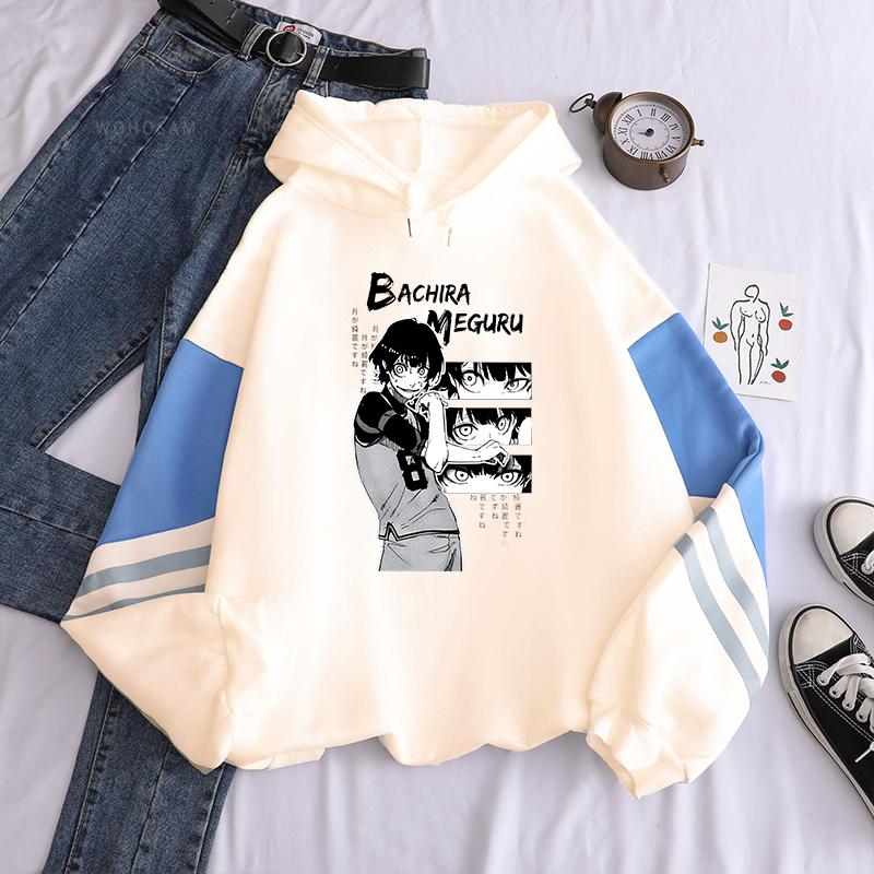 

Manga BLUE LOCK Bachira Meguru Hoodies Creative Чоловіки Жінки Печворк Топи з капюшоном Harajuku Fashion Корейський стиль Світшоти 4XL світлого кольору хакі