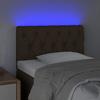 VidaXL Tête de Lit à LED Meuble de Chambre à Coucher Accessoire de Lit Simple Tête de Cadre de Lit Intérieur Marron Foncé 3121925