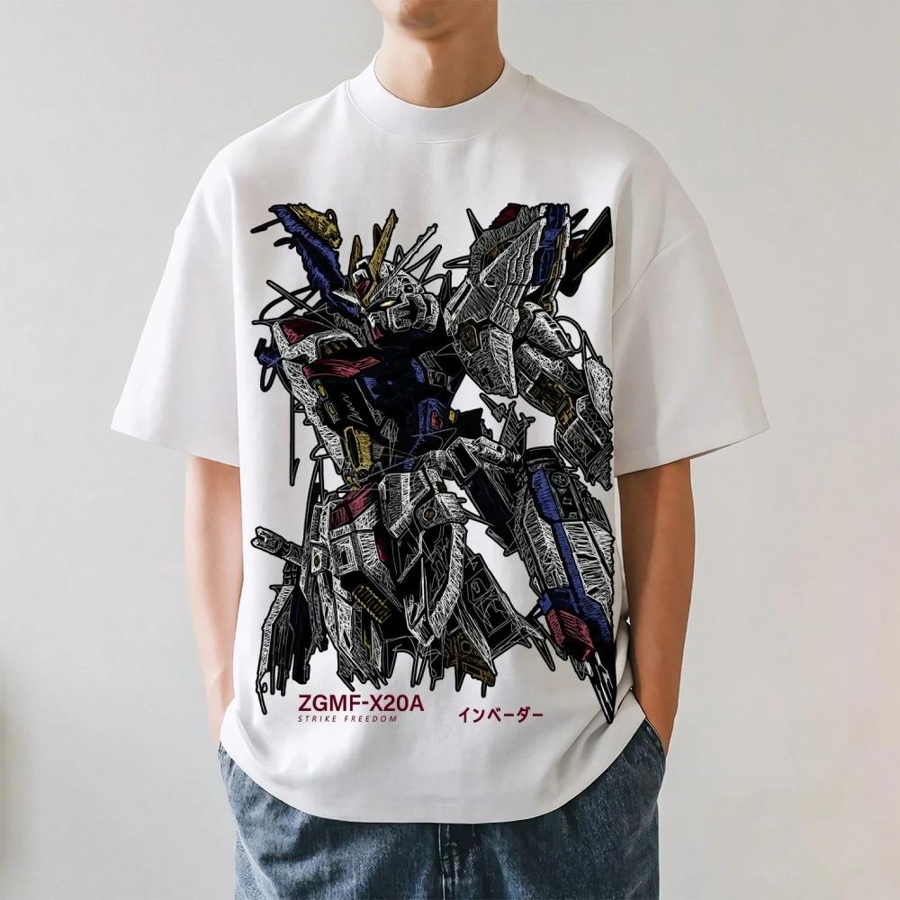 2026 New Gundam Japanese Style Classic Tee High-quality Streetwear T-shirts Suitable for Both Men Women Summer T-shirts