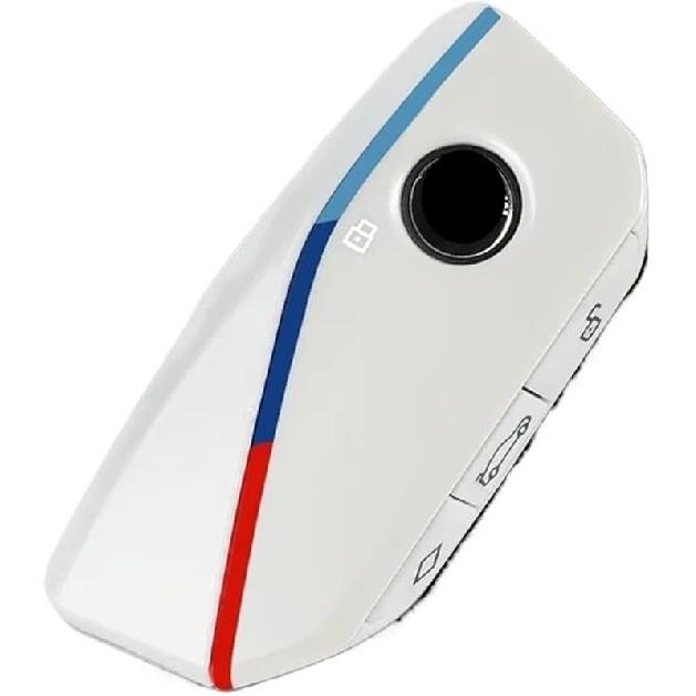 Compatible for BMW 5 Series I5 2024 Metal Key Case Zinc Alloy Car Key Case Cover Shell Protector Three-Colour Premium Configuration(White) белый