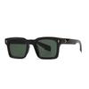  Fashion Square Rivets Gradient Gray Sunglasses Men Shades Vintage Trending Women Sun Glasses UV400