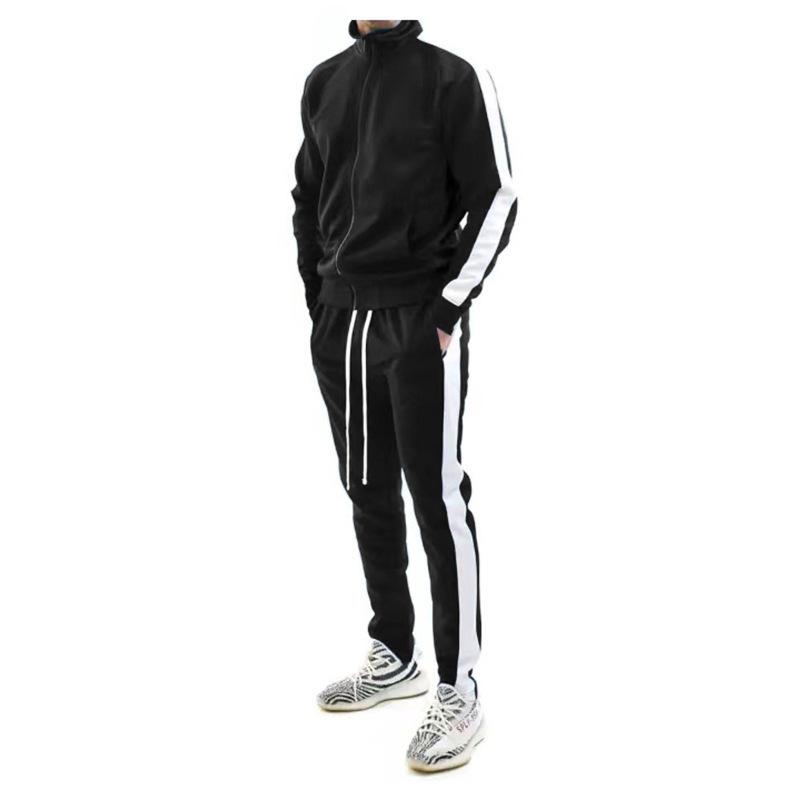 Customizable European and American Autumn/Winter Hooded Sports Suits for Young Men