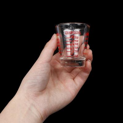 1Pc 30 Ml Glass Measuring Cup With Scale Shot Glass Liquid Glass Ounce Cup