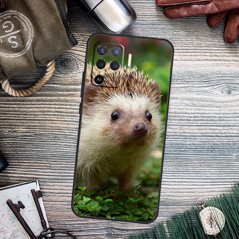 Cute Little Hedgehog For OPPO A15 A16 A17 A76 A96 A77 A52 A72 A5 A9 A79 A58 A78 A98 A94 A74 A57S A54S A53S Case