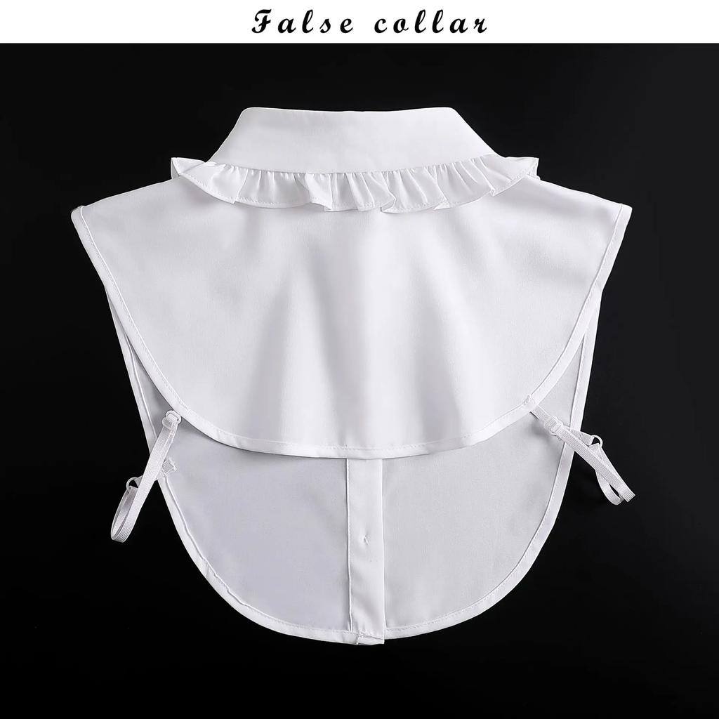 Korean Style Chiffon Fake Collars for Women Sweater Dress Decorative Female False Collar Shirt Detachable Collar Faux Collar