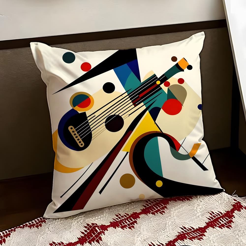 

WWassily KKandinsky Art Cushion Cover Reversible Soft Durable Pillow Cover Home Car MultiScene Use for Daily Comfort 30X30cm
