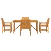 Garden Dining Set 5 pcs Brown Solid Acacia Wood