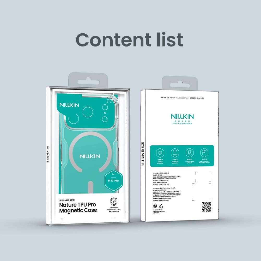 NILLKIN Für iPhone 17 Pro Max Air Case Natur TPU Pro Magnetisch Transparent Weiche Silikonhülle Klare Hülle