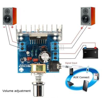12V TDA7297 Stereo Audio Motorcycle Power Amplifier Board Digital Stereo Audio Amplifier Dual Channel AMP Module