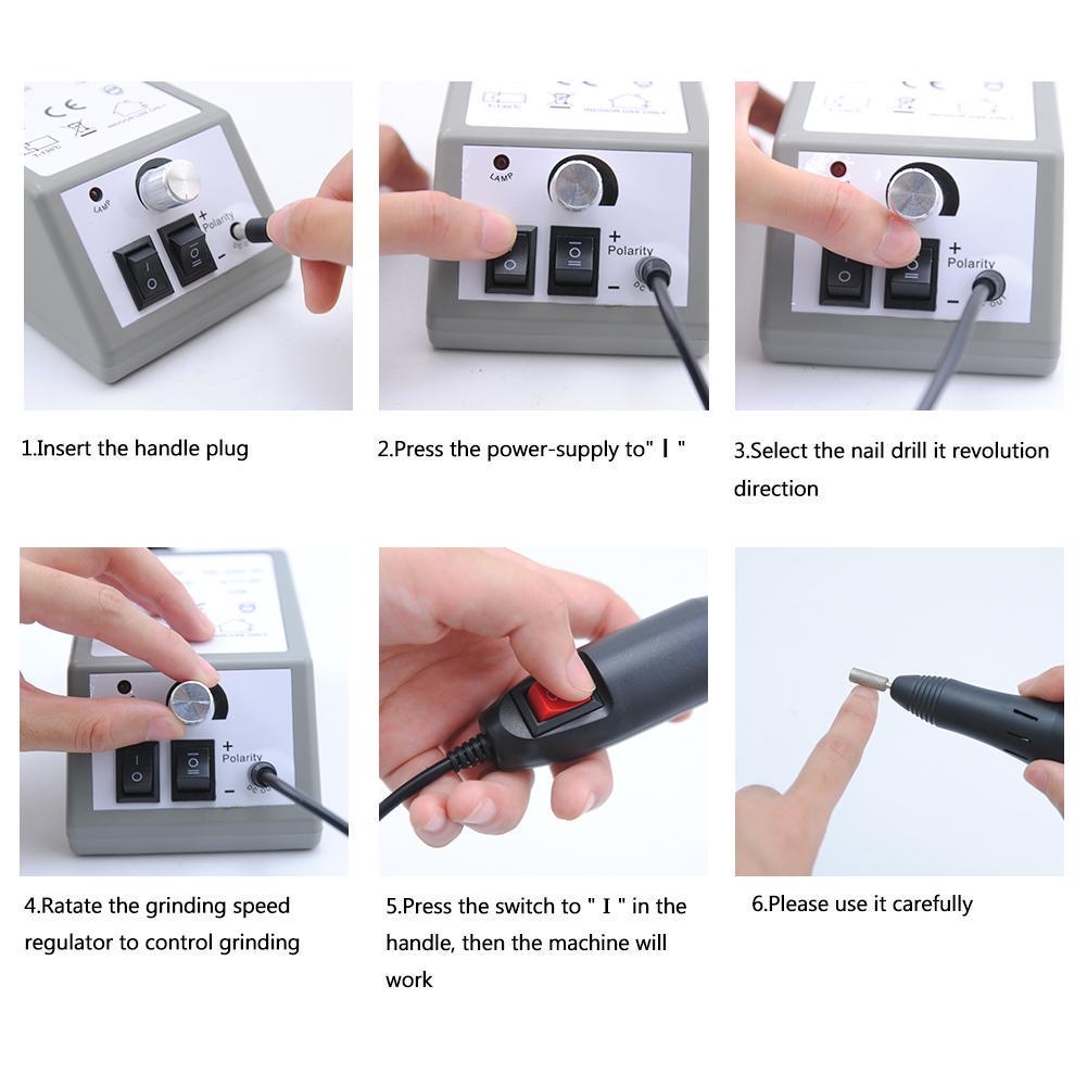 Nail Art Tools Professional Electric Machine Manicure Pen Pedicure Kit+30pcs Drills Bits