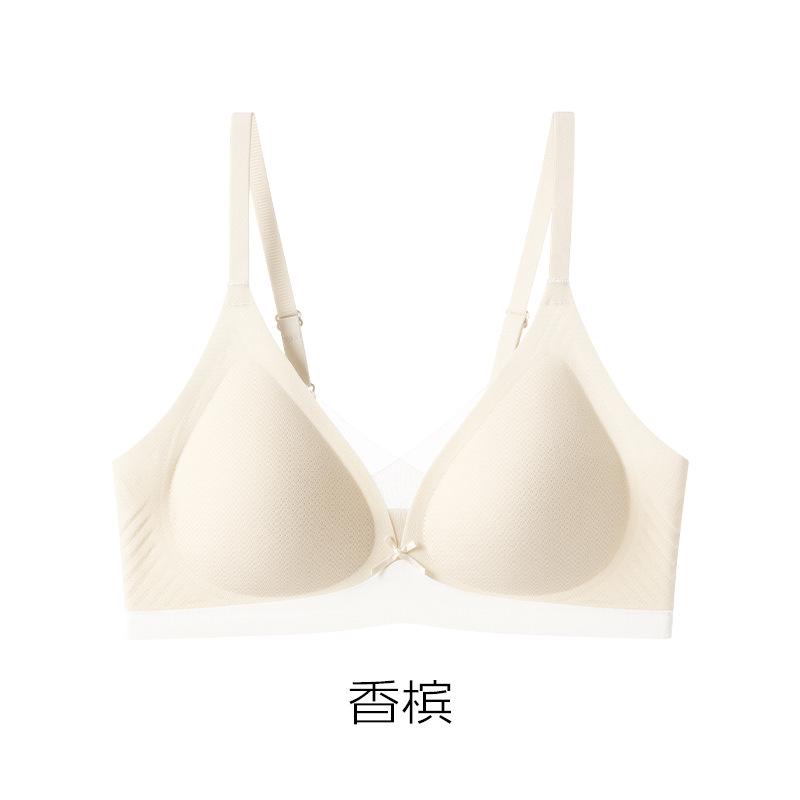 Soft Support Light Gathering Liquid Foundation Deep V Cross Lace Traceless Three-dimensional Hole Cup Breathable Bra
