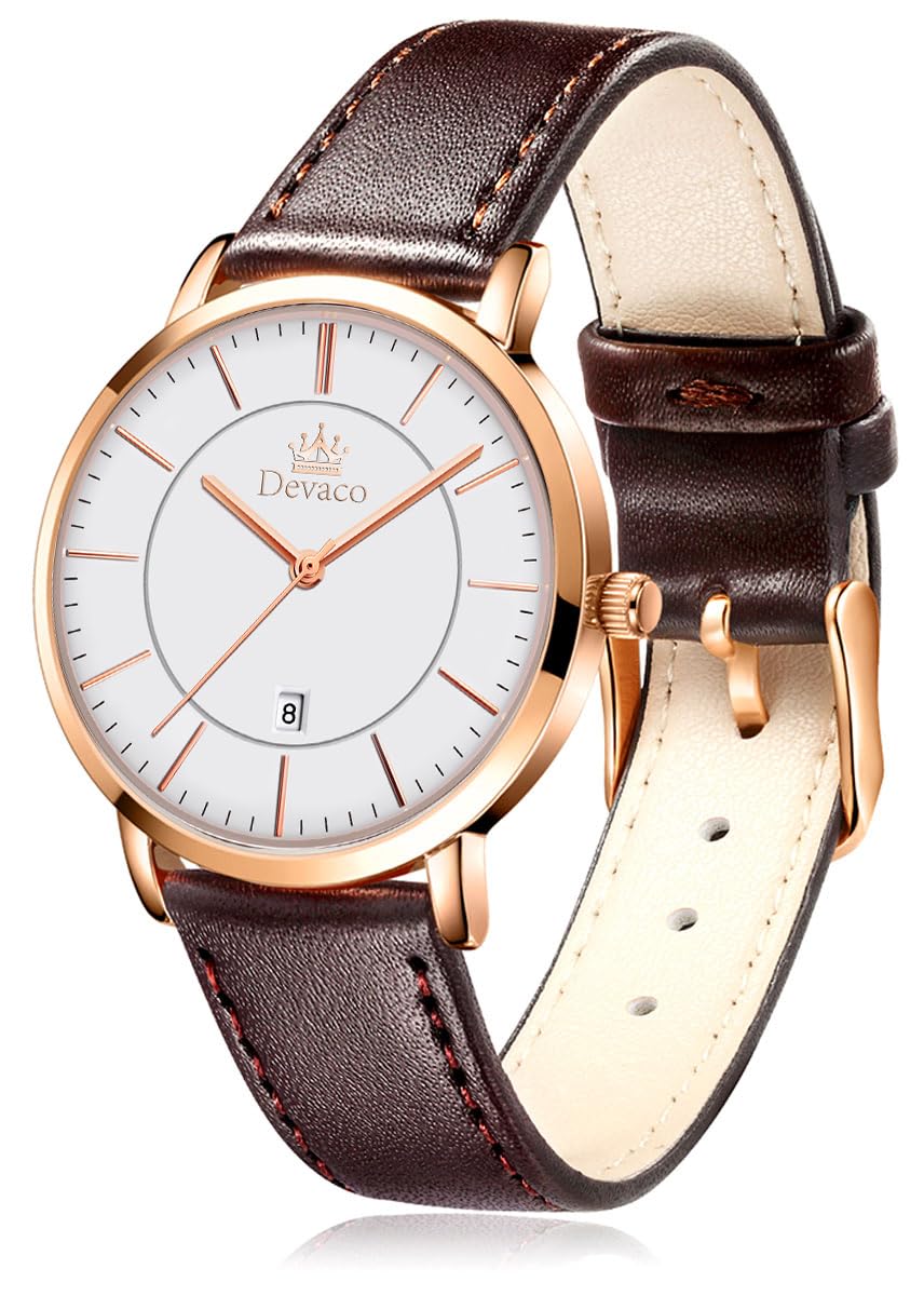 

Stylish wristwatch in with a leather simple easy to and perfect for high school women s blue, waterproof, ultra-thin, strap, analog, small, dial,