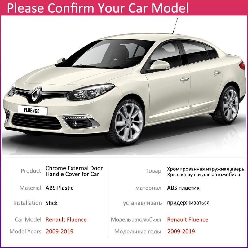 For Renault Fluence 2009~ Chrome Door Handle Cover Car Accessories Stickers Trim Set 2010 2011 2012 2013 2014 2015 2016 2018