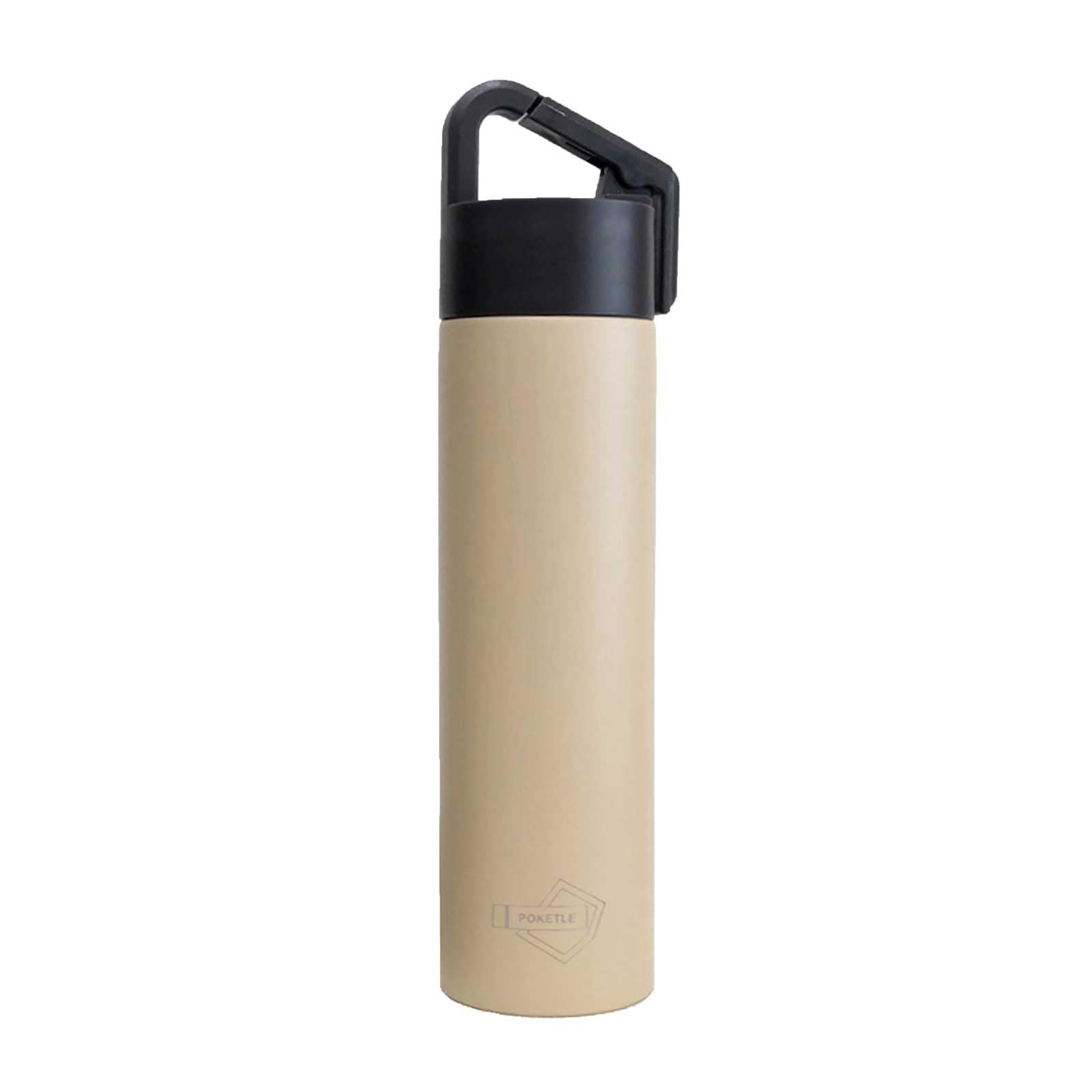 

POKETLE HANG Stainless Steel Water Bottle with Handle (Coyote Beige, 180ml)