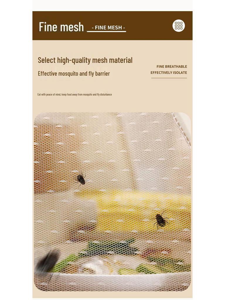 Foldable Dust & Flyproof Food Cover - Perfect for Dining Table & Leftovers