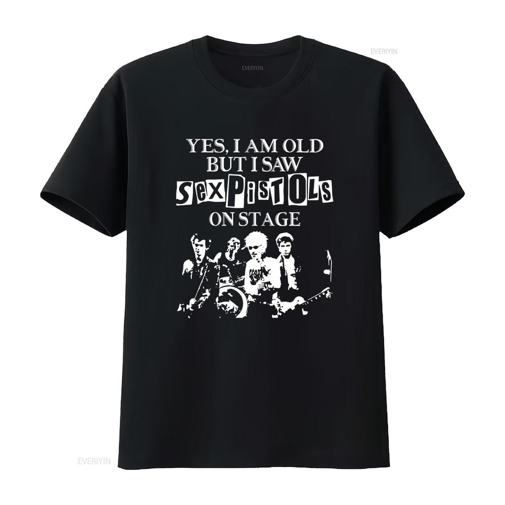 Sex Pistols Rock Band On Stage T Shirt Vintage Punk Style Hip Hop Black S 234XL YES I AM OLD BUT SAW vintage Washed Versatile