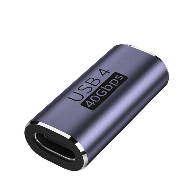 USB C 4.0 40Gbps 90 Degree Adapter 100W Fast Charging Type C to Type C Converter for Car Phone Laptop Use