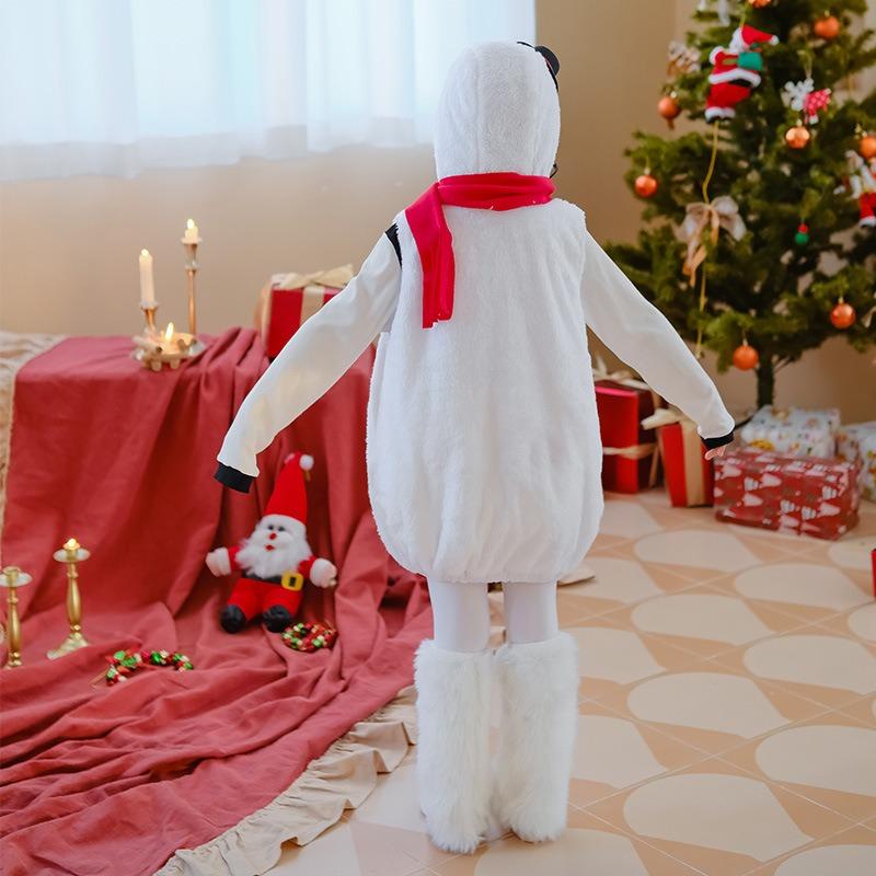 Girls Christmas Children's Costume Christmas Snowman Costume Snow Doll Snowball Baby Costume