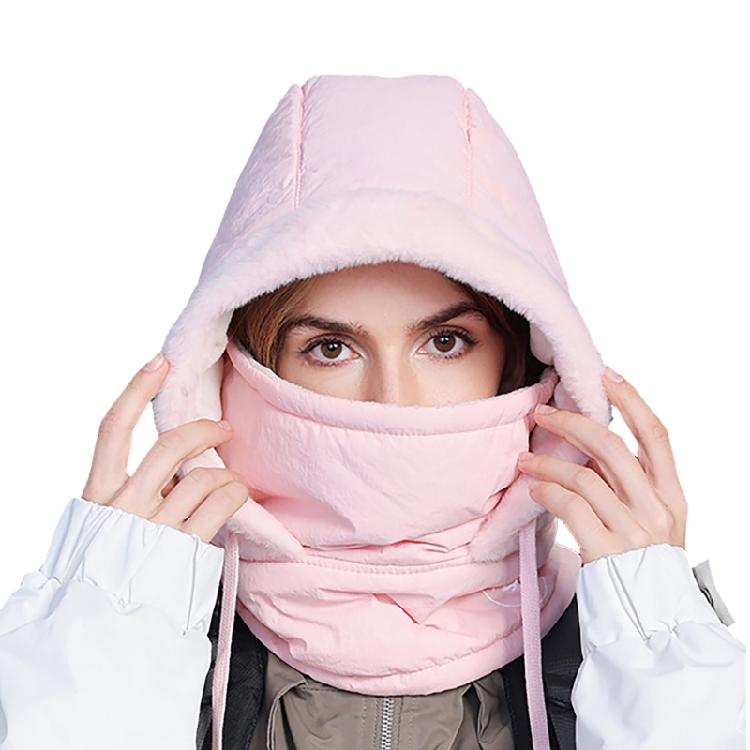 Unisex Warm Hat Neck Gaiter Warm Trapper Hat for Skiing Skateboarding Thick Windproof Ushanka Hat for Cold Weather