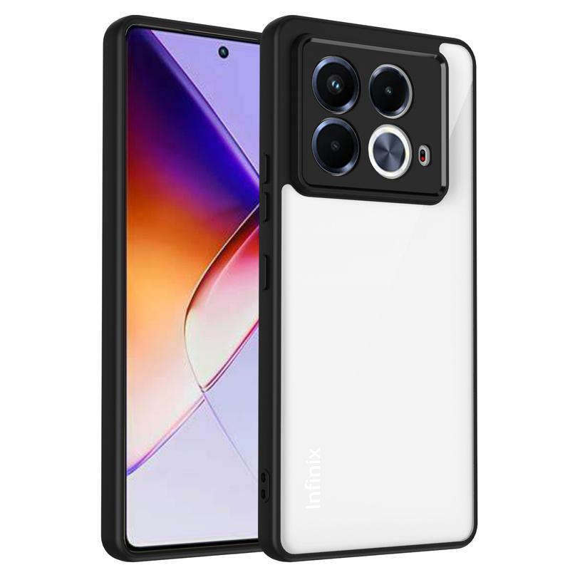 Infinix Note 40 5G X6851 X6852 Case Plating Silicone Bumper Shockproof Clear Back Cover Hard Phone Case for Infinix Note 40 5G