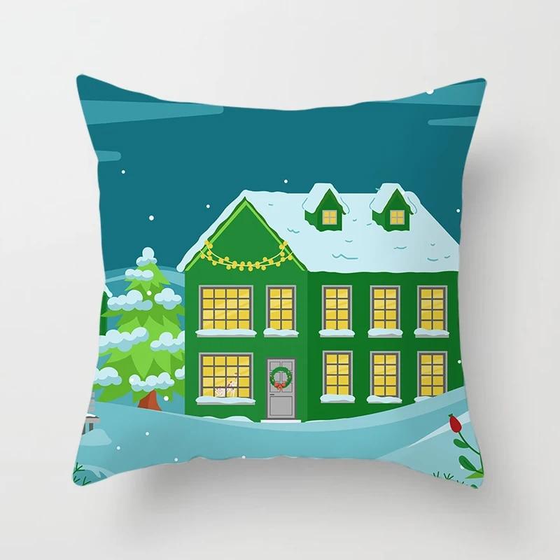 New Year and Christmas Decorative Pillowcases Home Living Room Sofa Cushion Covers Bedroom Room Decorative Pillowcases