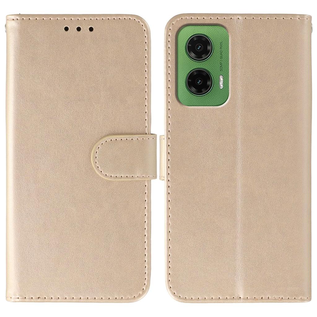 For Motorola Moto G35 5G Case PU Leather Flip Wallet Phone Cover with Strap