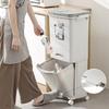Kitchen Pedal Trash Bin Food Trash Can Plastic Litter Bins Large Capacity Garbage Cans Luxury Rubbish Bin Kitchens Accessories