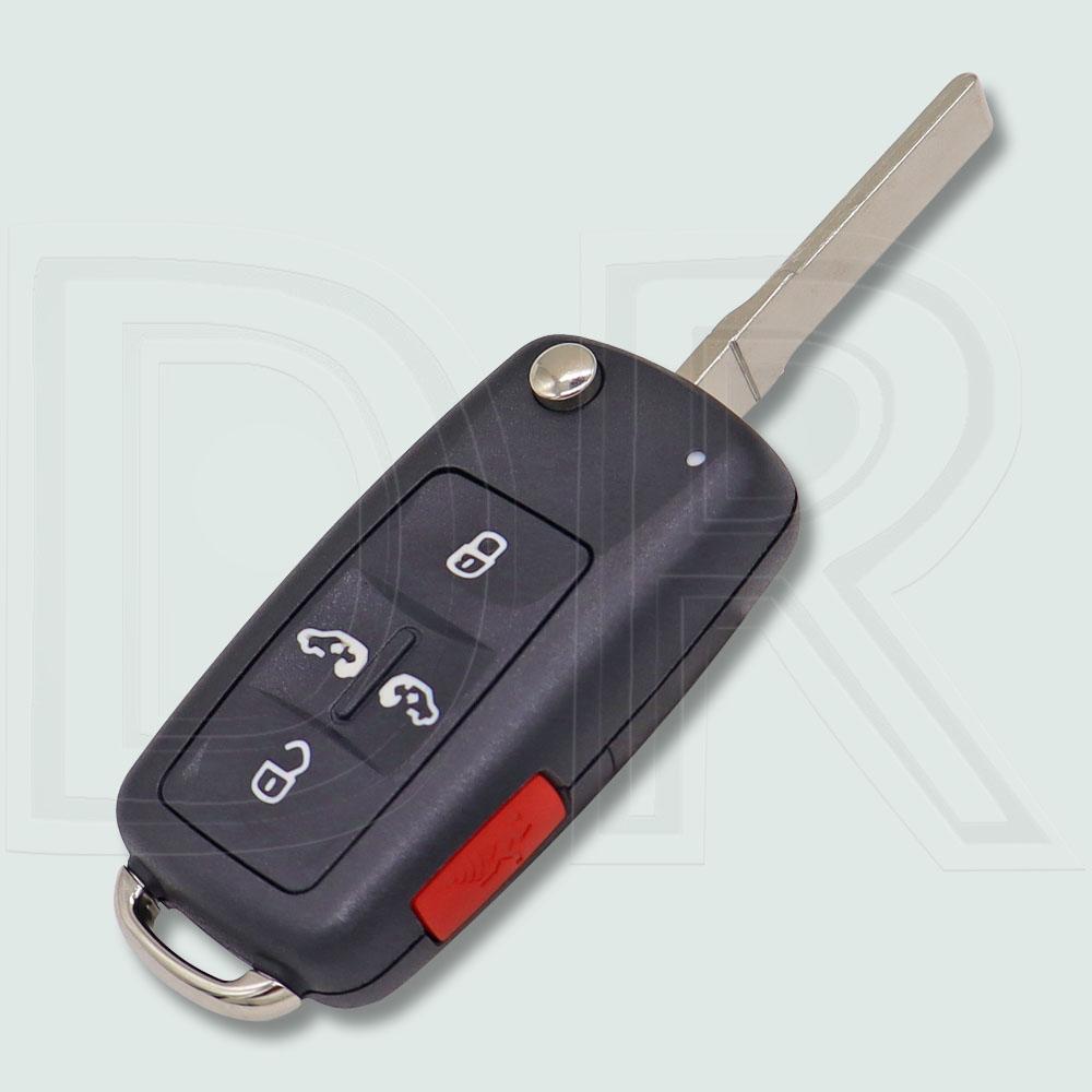 DR 4/5 Button Replacement Flip HU66 Car Key Shell Case Fob For Volkswagen VW Sharan Multivan T5 Caravelle MPV