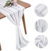 Chiffon Sheer Chiffon Table Runner Reusable Gauze Table Runner  Wedding Reception