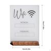 WiFi Password Sign Board Acrylic Reusable Table Display Holder Centerpiece Decoration for Guests