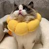 Soft Touch| Adjustable Sunflower Pet Recovery Collar for Cats & Small Dogs - Soft Polyester, Cartoon Design, Anti-Lick & Scratch