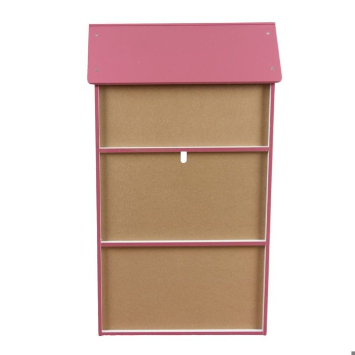 GINGER HOME SUPER GIRL Kids Shelf – House-shaped Wooden Storage Furniture, Pink, 91.5 Cm – Toy Bookshelf
