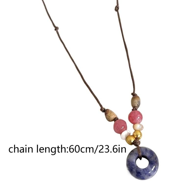 Exquisite Halskette im traditionellen chinesischen Stil Ethnischer Stil Anhänger Halskette Antike Kordel Schmetterlingsblumen-Charms Kette