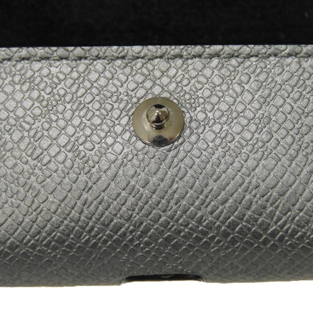 Used 12564 Earphone Pouch M77285 7950 LV Logo Flower Airpods Pro Case with Key Hook, Taiga Rama Monogram Silver Men's